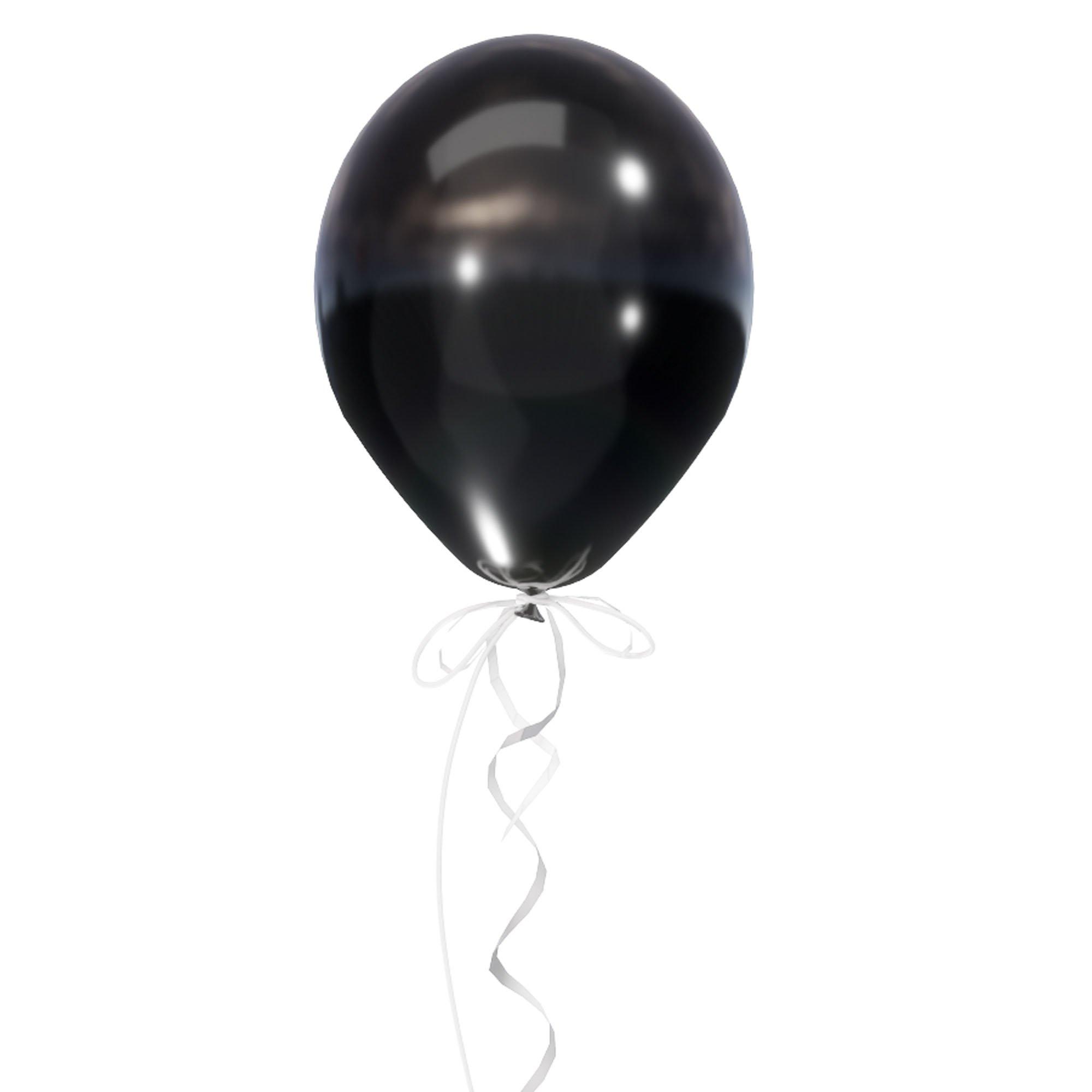 25ct, 12in, Jet Black Premium Latex Balloons - Luxaire™